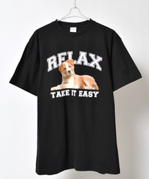 spiritoso スピリトーゾ RELAX シートプリントTシャツ