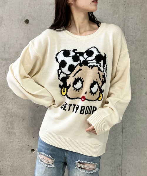 【セール】BETTY BOOPドットリボンジャガードニット（ニット/セーター）｜GLAMOROUS JANE（グラマラスジェーン） pattayablatt.com