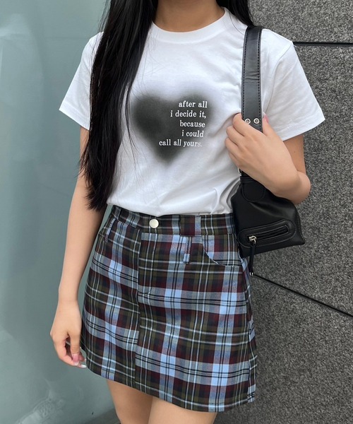 fiere(フィエール)の「ハートタイト半袖Tシャツ(Tシャツ/カットソー・レディース・ホワイト・X-SMALL)」の7枚目の写真