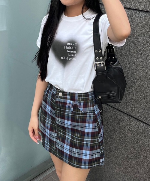 fiere(フィエール)の「ハートタイト半袖Tシャツ(Tシャツ/カットソー・レディース・ホワイト・X-SMALL)」の3枚目の写真