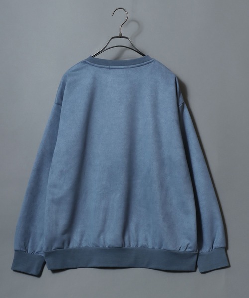 ANPAS(アンパス)の「Faux Suede Ghost Embroidery Sweatshirt/ゴースト ワンポイント刺繍 フェイクスエード トレーナー スウェット(スウェット・メンズ・ブルー/ライトグレー/チャコール/グリーン系その他/ホワイト系その他/グレー系その他/ホワイト系その他2/グレー系その他2/ブルー系その他/アイボリー・L/M)」の12枚目の写真
