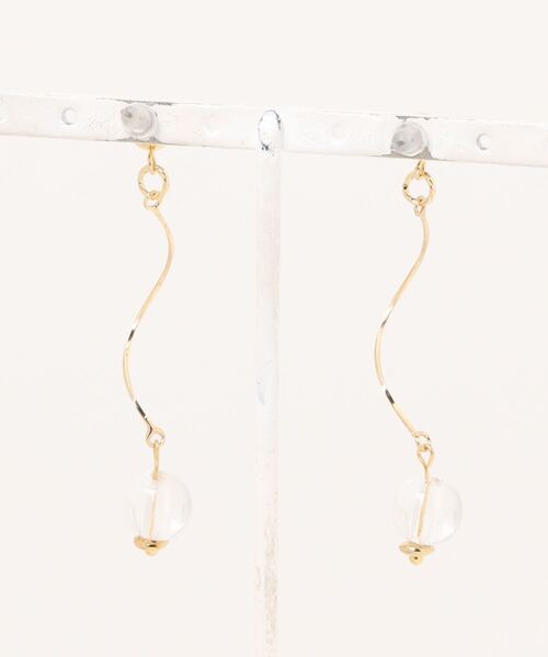 tone（トーン）の「【Astyle】clearball×metalballステンレスピアス(MA)（ピアス（両耳用）・レディース・ゴールド・FREE）」の3枚目の写真