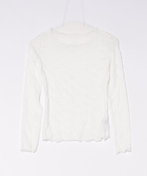 i-dare（アイディア）の「【i-dare】シースルー シアー メッシュ トップス（Tシャツ/カットソー・レディース・ホワイト/ブラウン/ブラック・FREE）」の16枚目の写真