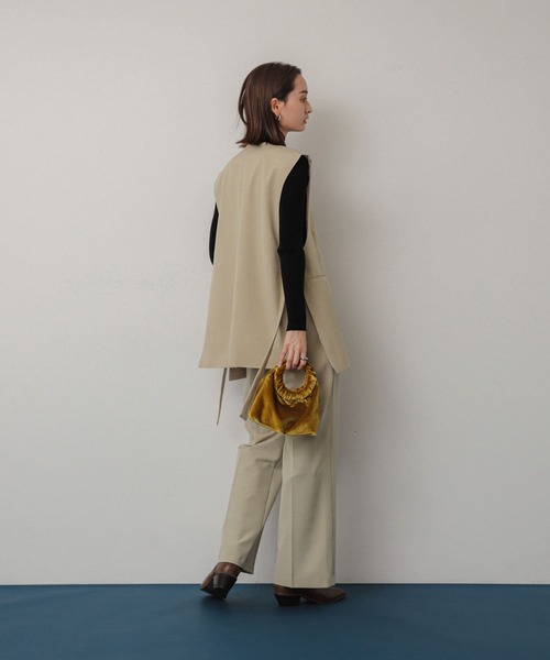 SENSE OF PLACE by URBAN RESEARCH（センスオブプレイスバイアーバンリサーチ）の「サイドベルトノーカラージレ（その他アウター・レディース・ブラック/グレー/ベージュ・ONE）」の9枚目の写真