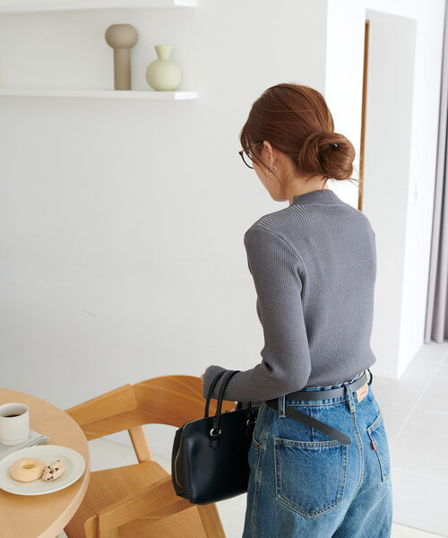 リブメランジハイネックプルオーバー（ニット/セーター）｜DISCOAT