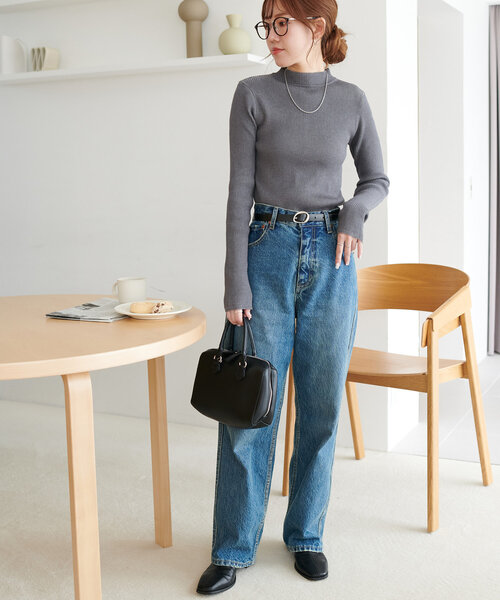 リブメランジハイネックプルオーバー（ニット/セーター）｜DISCOAT