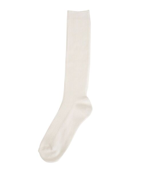 EMODA(エモダ)の「リブニーレングスソックス(ソックス/靴下・レディース・アイボリー/グレー・FREE)」の5枚目の写真
