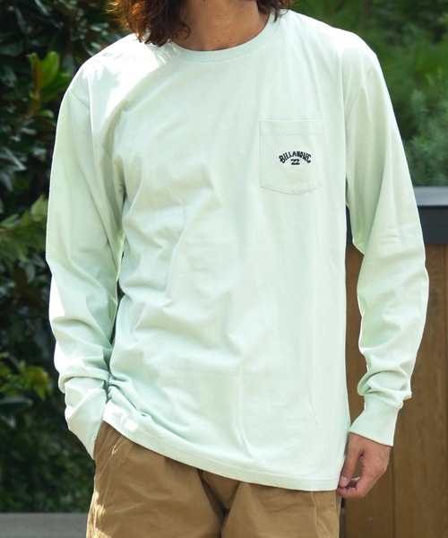 BILLABONG(ビラボン)の「BILLABONG メンズ R STYLE ロンT 【2024年秋冬モデル】/ビラボン胸ポケットワンポイントロゴ長袖ロンT(Tシャツ/カットソー・メンズ・ブルー系その他/ミント/ホワイト/グレー/ブラック・X-LARGE/LARGE/MEDIUM/SMALL)」の4枚目の写真