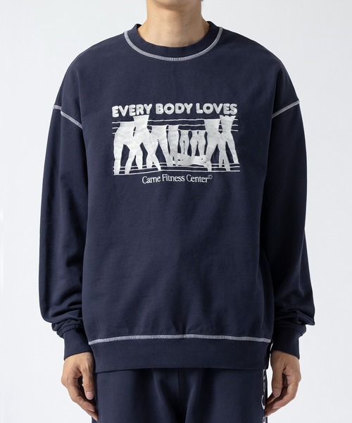 Carne Bollente（カルネボレンテ）の「【CarneBollente/カルネボレンテ】Sweat Together Stay Together（スウェット・メンズ・ネイビー・M/L）」の3枚目の写真