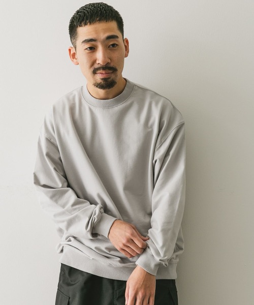 URBAN RESEARCH DOORS（アーバンリサーチドアーズ）の「インレーライトスウェット（スウェット・メンズ・ブラック/ライトグレー/ブラウン・MEDIUM/LARGE）」の5枚目の写真