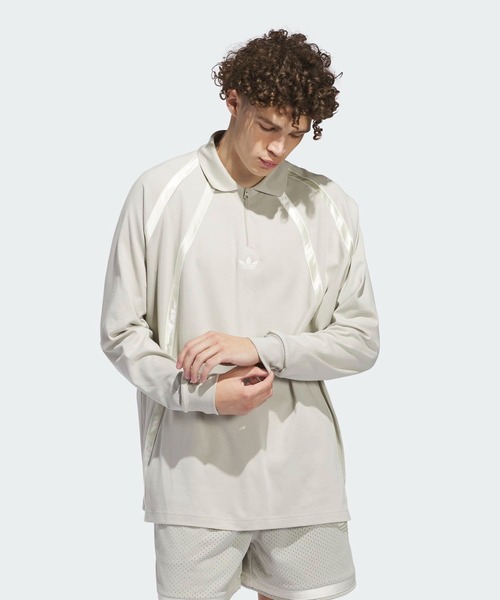 adidas（アディダス）の「RUGBY POLO / アディダスオリジナルス adidas Originals（ポロシャツ・メンズ・ブラック/ベージュ・X-LARGE/LARGE/MEDIUM/SMALL/3XL/X-SMALL/XX-LARGE）」の4枚目の写真