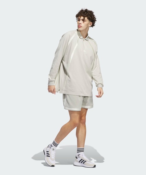 adidas（アディダス）の「RUGBY POLO / アディダスオリジナルス adidas Originals（ポロシャツ・メンズ・ブラック/ベージュ・X-LARGE/LARGE/MEDIUM/SMALL/3XL/X-SMALL/XX-LARGE）」の8枚目の写真