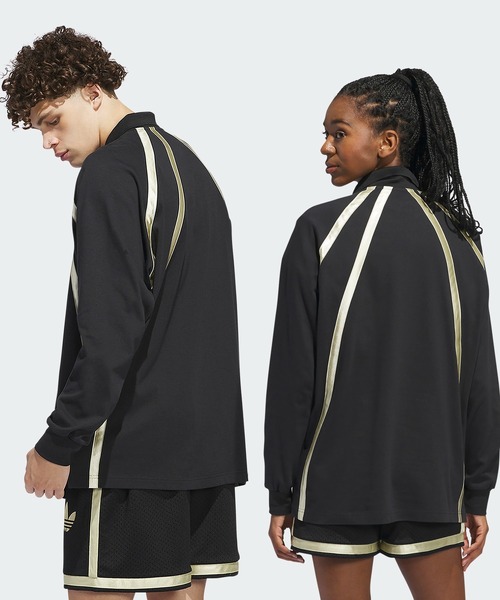 adidas（アディダス）の「RUGBY POLO / アディダスオリジナルス adidas Originals（ポロシャツ・メンズ・ブラック/ベージュ・X-LARGE/LARGE/MEDIUM/SMALL/3XL/X-SMALL/XX-LARGE）」の9枚目の写真