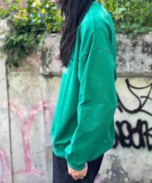 MGV(エムジーヴィー)の「フロントロゴルーズロングTシャツ(Tシャツ/カットソー・レディース・グレー/アイボリー/ネイビー/グリーン・MEDIUM/LARGE/X-LARGE)」の7枚目の写真