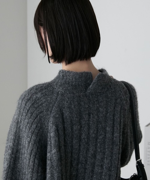 forksy.(フォルクシー)の「【forksy.】ワイドスリーブ&クロップド丈リブニット(ニット/セーター・レディース・ライトグリーン/チャコール/ラベンダー・FREE)」の12枚目の写真