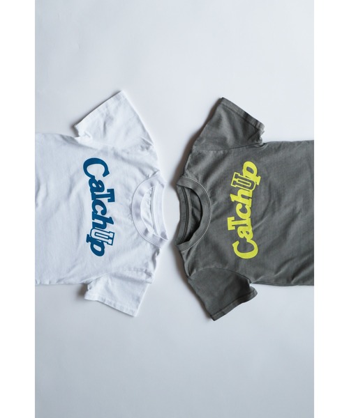 Catchup(ケチャップ)の「【Catchup】CatchupピグメントTシャツ(大人サイズ)(Tシャツ/カットソー・レディース・オフホワイト/チャコールグレー・S/M/L/XL/XXL)」の3枚目の写真