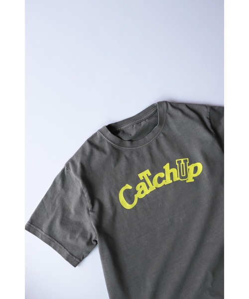Catchup(ケチャップ)の「【Catchup】CatchupピグメントTシャツ(大人サイズ)(Tシャツ/カットソー・レディース・オフホワイト/チャコールグレー・S/M/L/XL/XXL)」の4枚目の写真