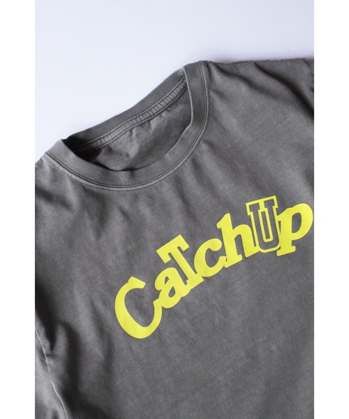 Catchup(ケチャップ)の「【Catchup】CatchupピグメントTシャツ(大人サイズ)(Tシャツ/カットソー・レディース・オフホワイト/チャコールグレー・S/M/L/XL/XXL)」の6枚目の写真