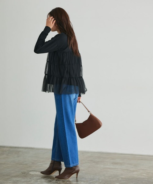 Pierrot(ピエロ)の「チュールティアードスウェット(スウェット・レディース・オフホワイト/ブラック/チャコール・M/L)」の9枚目の写真