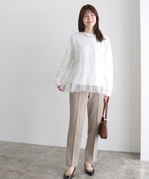 Pierrot(ピエロ)の「チュールティアードスウェット(スウェット・レディース・オフホワイト/ブラック/チャコール・M/L)」の18枚目の写真