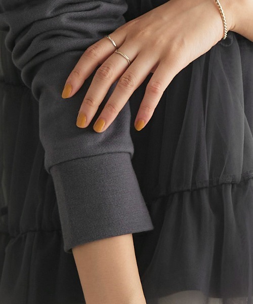 Pierrot(ピエロ)の「チュールティアードスウェット(スウェット・レディース・オフホワイト/ブラック/チャコール・M/L)」の21枚目の写真