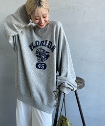 [RUSSELL ATHLETIC/ラッセル アスレチック] 別注 カレッジロゴプリントスウェット