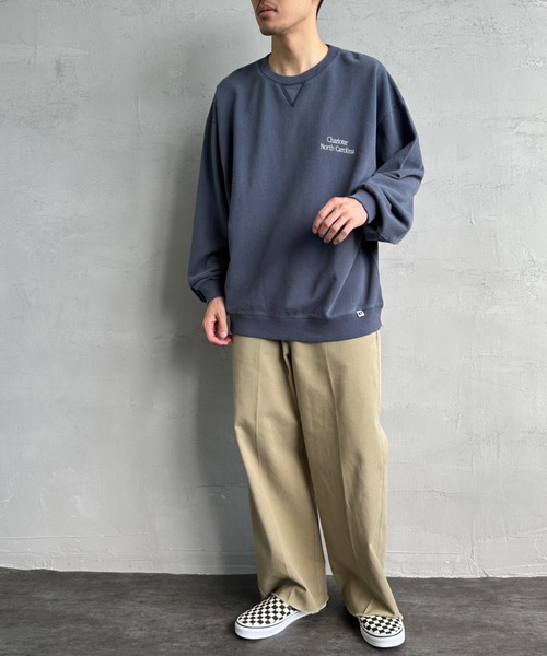 Russell Athletic（ラッセルアスレティック）の「[RUSSELL ATHLETIC/ラッセル アスレチック] 別注 カレッジロゴプリントスウェット（スウェット・レディース・クリーム/グレー/オレンジ/ネイビー/ブラック・M/S/L）」の10枚目の写真