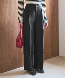 【WEB限定セール】ウールライクボンディング ワイドパンツ