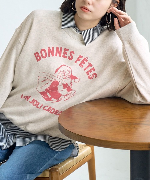 ROPE' PICNIC(ロペピクニック)の「サンタスウェット(スウェット・レディース・ネイビー/モスグリーン/グレー系その他・38)」の2枚目の写真