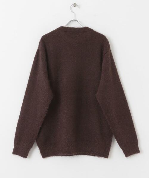 SENSE OF PLACE by URBAN RESEARCH（センスオブプレイスバイアーバンリサーチ）の「『洗濯可』ソフトシャギークルーネックニット（ニット/セーター・メンズ・グリーン系その他/ブラウン/チャコールグレー・MEDIUM/LARGE）」の15枚目の写真