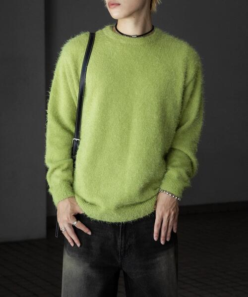 SENSE OF PLACE by URBAN RESEARCH（センスオブプレイスバイアーバンリサーチ）の「『洗濯可』ソフトシャギークルーネックニット（ニット/セーター・メンズ・グリーン系その他/ブラウン/チャコールグレー・MEDIUM/LARGE）」の20枚目の写真