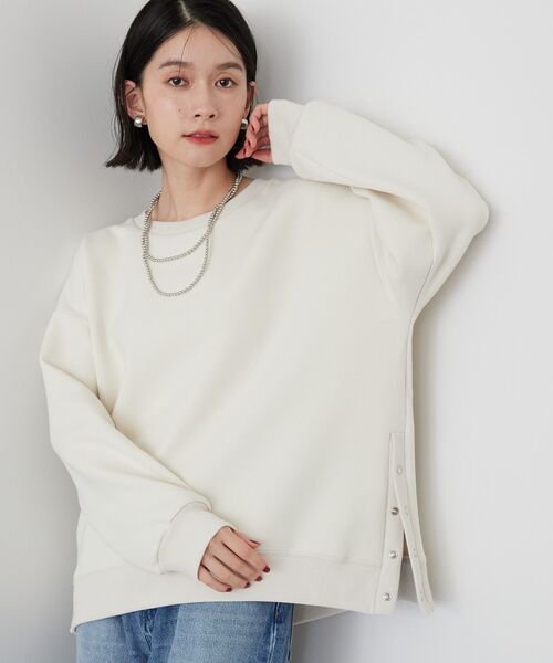 AMERICAN HOLIC（アメリカンホリック）の「サイドドットボタンポンチプルオーバー（スウェット・レディース・チャコールグレー/ターコイズブルー/グレー系その他/アイボリー・M/L）」の21枚目の写真