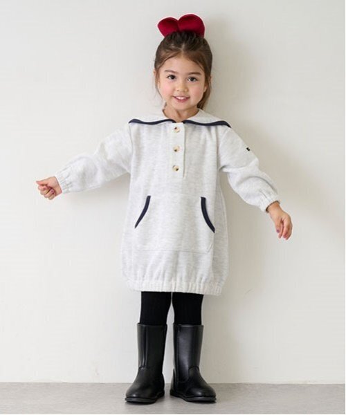 petit main(プティマイン)の「ウール混リブタイツ(タイツ/ストッキング・キッズ・エンジ/オフホワイト/トップグレー/ブラック・90cm/100cm/110cm/120cm/130cm)」の7枚目の写真