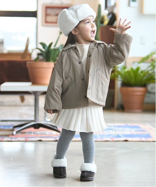 petit main(プティマイン)の「ウール混リブタイツ(タイツ/ストッキング・キッズ・エンジ/オフホワイト/トップグレー/ブラック・90cm/100cm/110cm/120cm/130cm)」の11枚目の写真