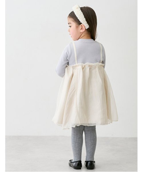 petit main(プティマイン)の「ウール混リブタイツ(タイツ/ストッキング・キッズ・エンジ/オフホワイト/トップグレー/ブラック・90cm/100cm/110cm/120cm/130cm)」の13枚目の写真