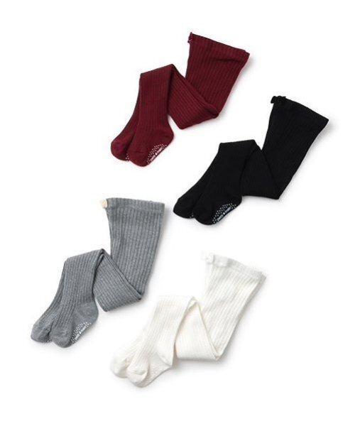 petit main(プティマイン)の「ウール混リブタイツ(タイツ/ストッキング・キッズ・エンジ/オフホワイト/トップグレー/ブラック・90cm/100cm/110cm/120cm/130cm)」の17枚目の写真