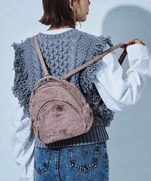 【HUNDRED】フェイクファー2WAYリュック ショルダーバッグ ハンドバッグ レディース きれいめ バッグパック