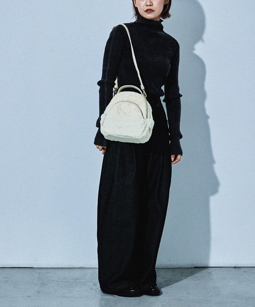 【セール】【HUNDRED】フェイクファー2WAYリュック ショルダーバッグ ハンドバッグ レディース きれいめ バッグパック（ショルダーバッグ）｜HUNDRED（ハンドレッド）