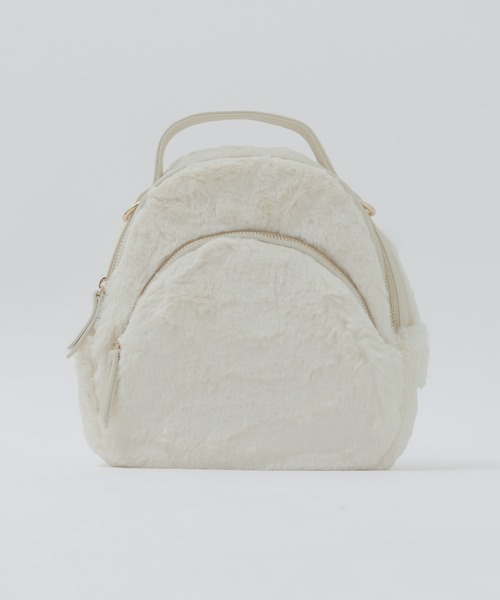 【セール】【HUNDRED】フェイクファー2WAYリュック ショルダーバッグ ハンドバッグ レディース きれいめ バッグパック（ショルダーバッグ）｜HUNDRED（ハンドレッド）