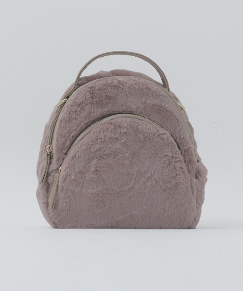 【セール】【HUNDRED】フェイクファー2WAYリュック ショルダーバッグ ハンドバッグ レディース きれいめ バッグパック（ショルダーバッグ）｜HUNDRED（ハンドレッド）