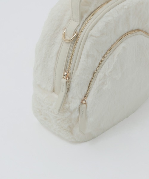 【セール】【HUNDRED】フェイクファー2WAYリュック ショルダーバッグ ハンドバッグ レディース きれいめ バッグパック（ショルダーバッグ）｜HUNDRED（ハンドレッド）