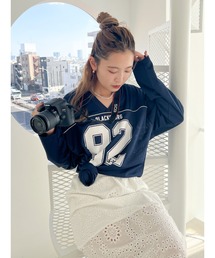 Ungrid | メッシュコンビナンバリングロングスリーブTee(Tシャツ/カットソー)