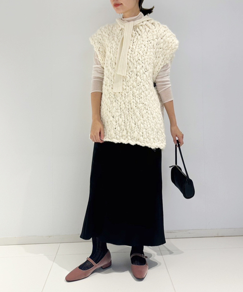 HAKUJI（ハクジ）の「【HAKUJI/ハクジ】ハンドニットベスト（ニット