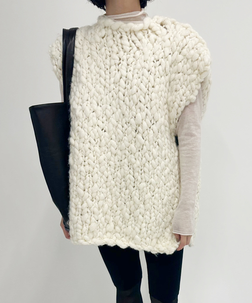 ★美品★ HAKUJI ハクジ　ハンドニットベスト HAKUJI（ハクジ）の「【HAKUJI/ハクジ】ハンドニットベスト（ニット