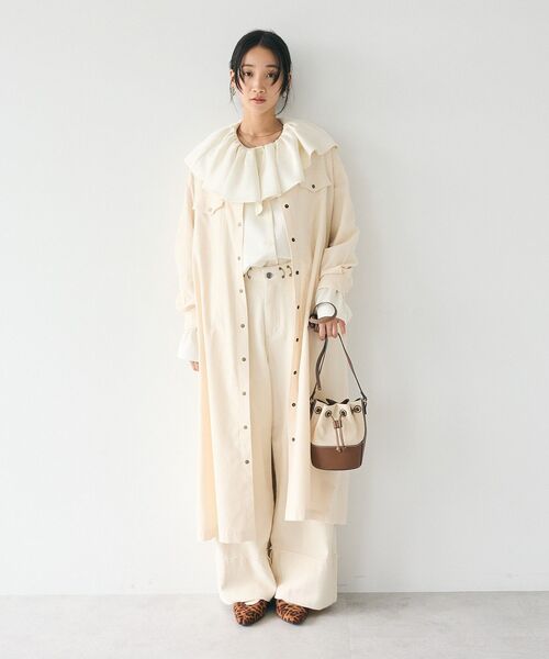 CRAFT STANDARD BOUTIQUE（クラフトスタンダードブティック）の「コーデュロイシャツワンピース（シャツワンピース・レディース・ブラック/アイボリー/キャメル・FREE）」の5枚目の写真