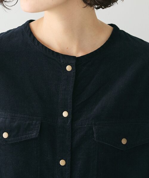 CRAFT STANDARD BOUTIQUE（クラフトスタンダードブティック）の「コーデュロイシャツワンピース（シャツワンピース・レディース・ブラック/アイボリー/キャメル・FREE）」の16枚目の写真