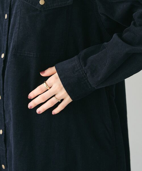 CRAFT STANDARD BOUTIQUE（クラフトスタンダードブティック）の「コーデュロイシャツワンピース（シャツワンピース・レディース・ブラック/アイボリー/キャメル・FREE）」の17枚目の写真