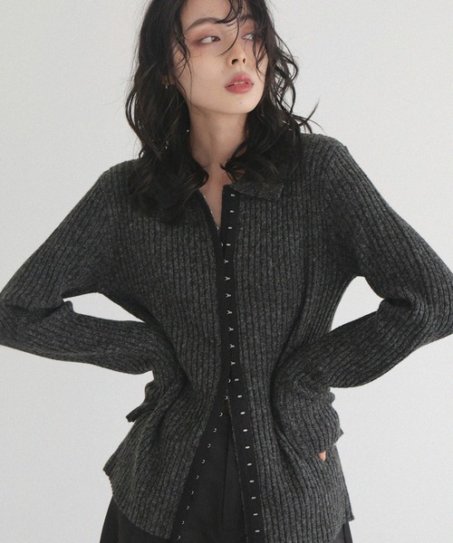 ホックデザインポロニット（ニット/セーター）｜LIAN（リアン）