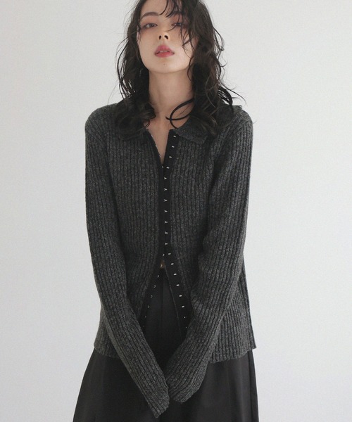 ホックデザインポロニット（ニット/セーター）｜LIAN（リアン）