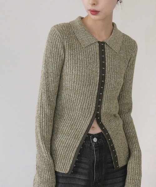 ホックデザインポロニット（ニット/セーター）｜LIAN（リアン）